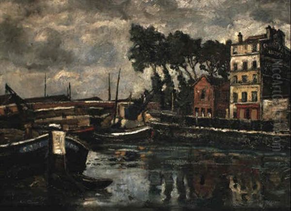 Le Port Oil Painting by Marcel Leprin