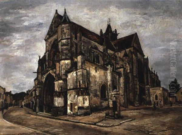 Eglise De Moret-sur-loing Oil Painting by Marcel Leprin
