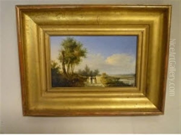 Au Bord De L'eau Oil Painting by Auguste-Xavier Leprince