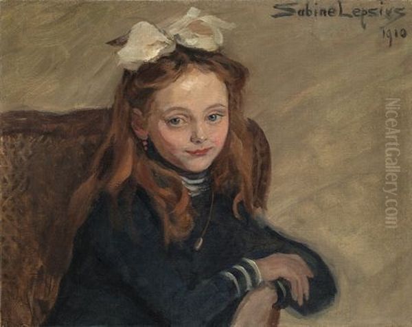 Madchenportrait Oil Painting by Sabine Lepsius