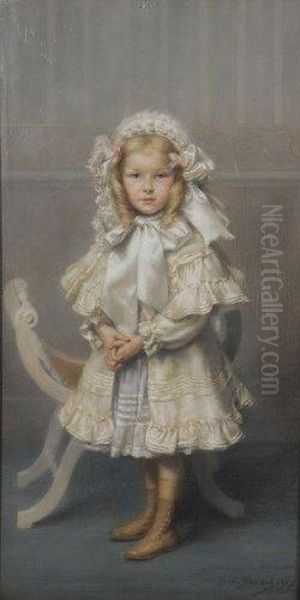 Jeune Fille Oil Painting by Henri Benard