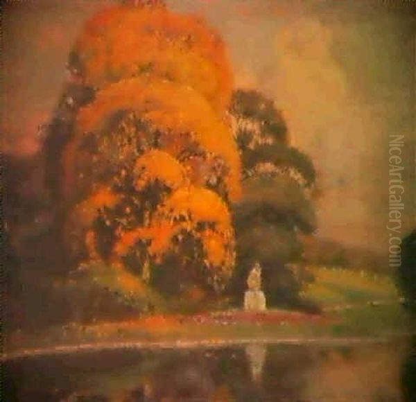 L'arbre Jaune Oil Painting by Auguste Leroux