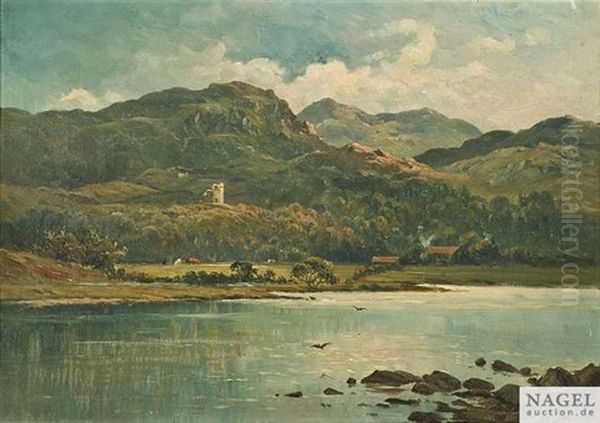 Rhonetal Bei Avignon Oil Painting by Louis Eugene Leroux