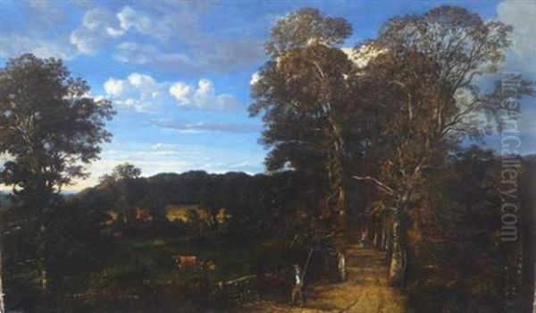 A L'oree Du Bois Oil Painting by Marie Guillaume Charles Leroux