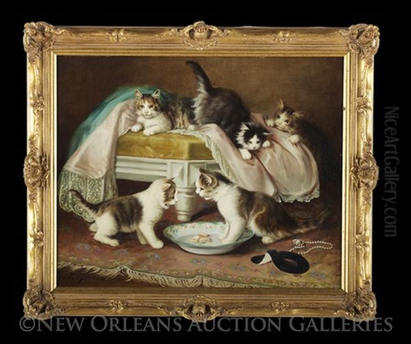 Une Discussion Oil Painting by Jules Leroy