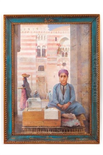 L'ecrivain Public Au Caire Oil Painting by Paul Alexandre Alfr. Leroy