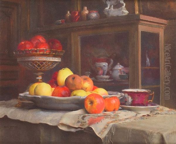 Nature Morte Aux Fruits Oil Painting by Paul Alexandre Alfr. Leroy