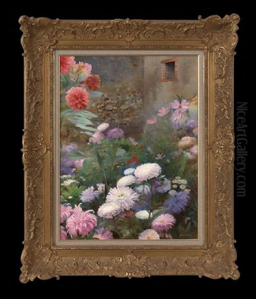 Garden In Spring Oil Painting by Paul Alexandre Alfr. Leroy