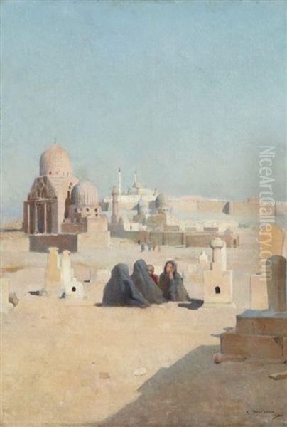 Le Vieux Caire Oil Painting by Paul Alexandre Alfr. Leroy