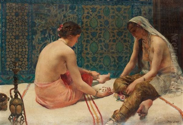 A Scene From The Harem Oil Painting by Paul Alexandre Alfr. Leroy