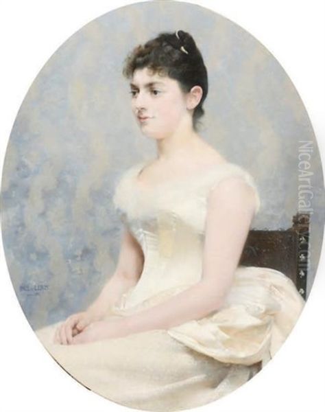 Portrait De Femme Oil Painting by Paul Alexandre Alfr. Leroy