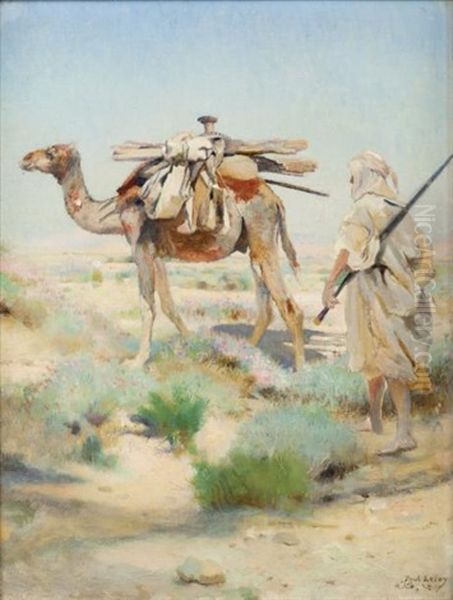 Depart Pour La Chasse Oil Painting by Paul Alexandre Alfr. Leroy
