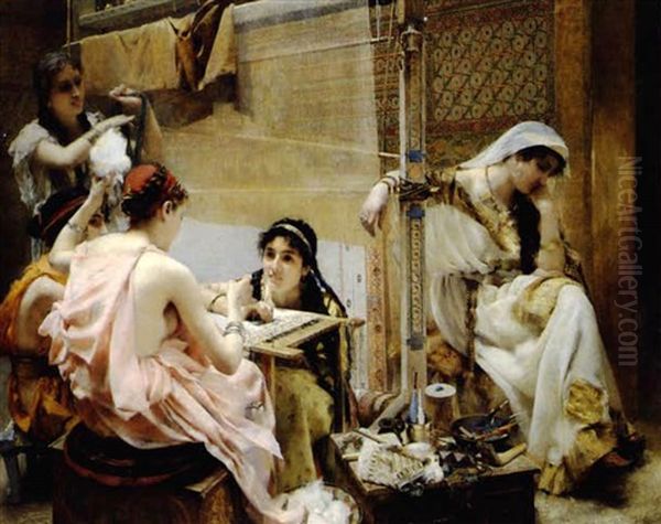 Penelope Oil Painting by Paul Alexandre Alfr. Leroy