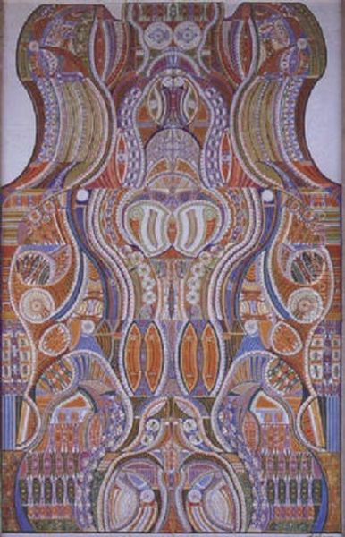 Composition Mediumique Oil Painting by Augustin Lesage