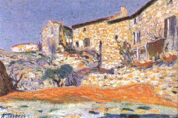 Paille Devant La Maison Oil Painting by Alfred Lesbros
