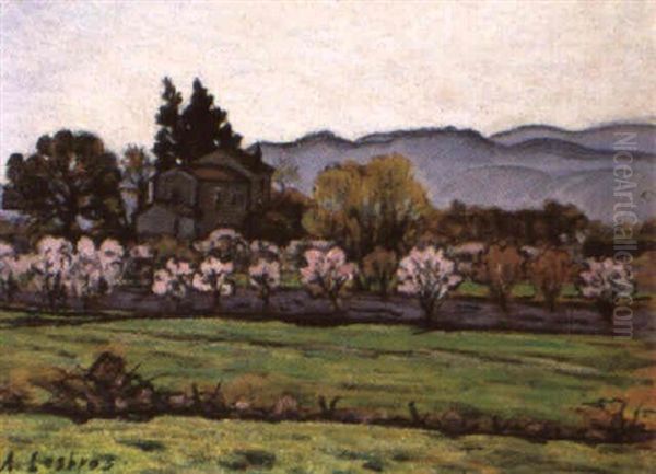 Rang,es De Pechers Oil Painting by Alfred Lesbros