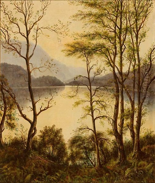 Malerische Seenlandschaft Oil Painting by Charles Leslie