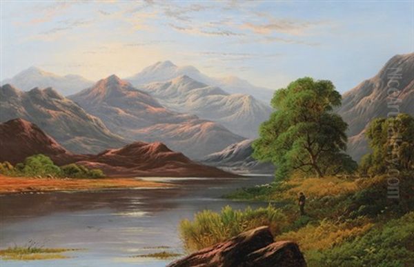 Leslie_george The Scottish Highlands Oil Painting by George Dunlop, R.A., Leslie