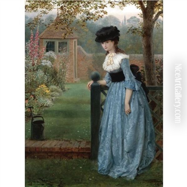 Clarissa Oil Painting by George Dunlop, R.A., Leslie