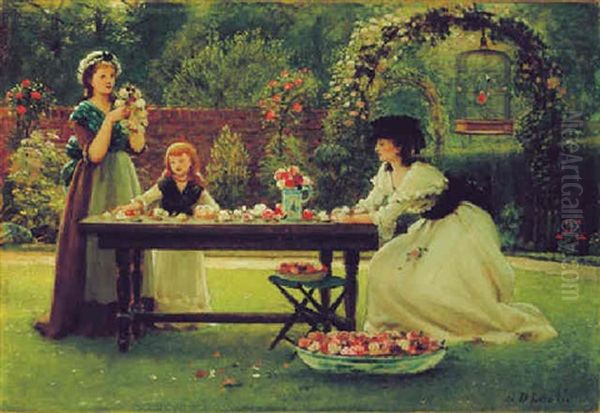 A Feast Of Roses Oil Painting by George Dunlop, R.A., Leslie