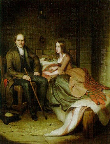 The Wayward Daughter Oil Painting by George Dunlop, R.A., Leslie