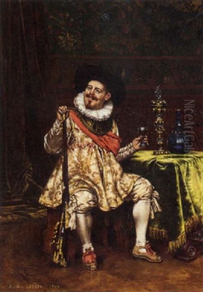 The Musketeer Oil Painting by Adolphe Alexandre Lesrel