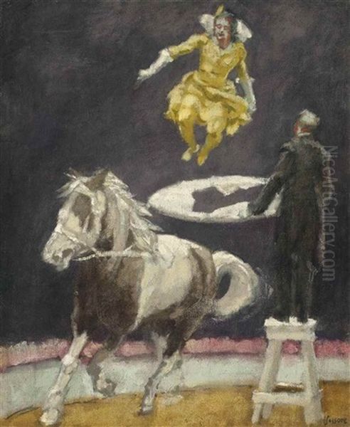 Circus Act Oil Painting by Therese Lessore