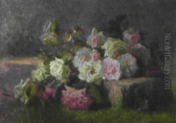 Blumenstilleben Oil Painting by Louis Letsch