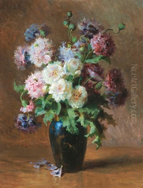 Blumenstilleben Oil Painting by Louis Letsch