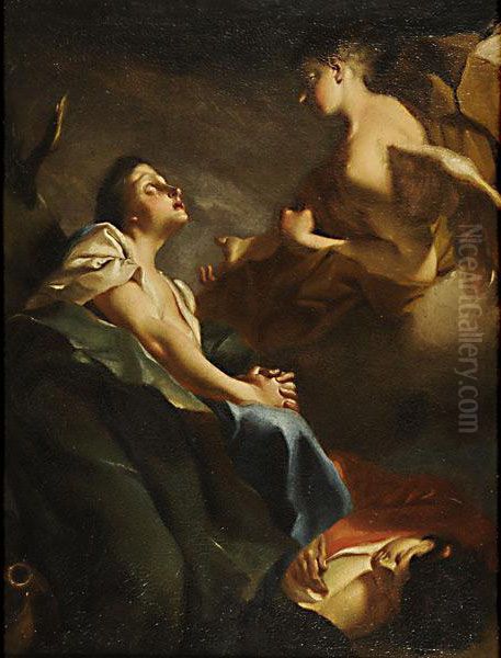 Agar E Ismaele Oil Painting by Federico Bencovich