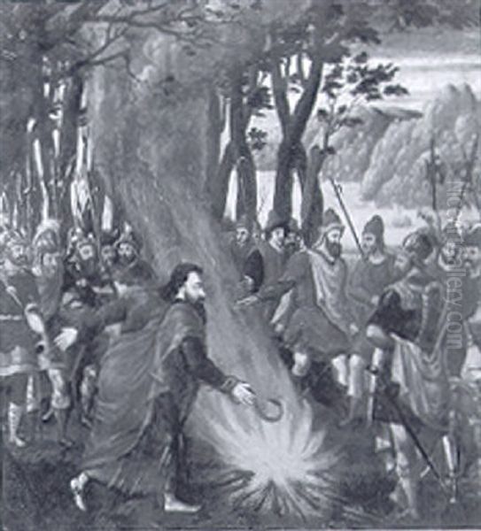 Saint Paul On Malta Oil Painting by Hans the Younger Leu