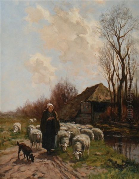 The Way Home Oil Painting by Johannes Karel Leurs