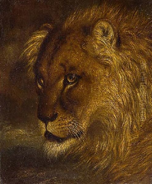 Lowenkopf Oil Painting by H. Leutemann