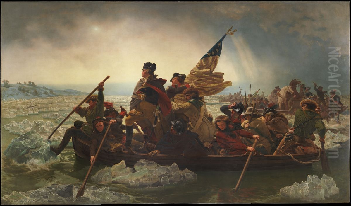 Washington Crossing The Delaware Oil Painting by Emanuel Leutze