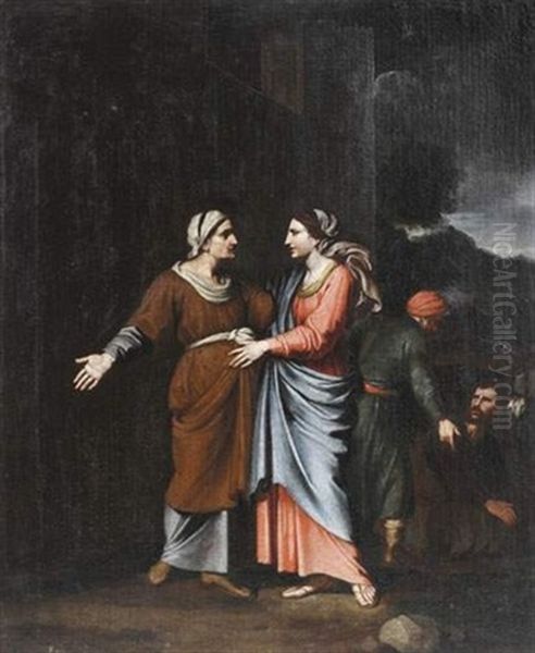 La Visitation Oil Painting by Reynaud Levieux