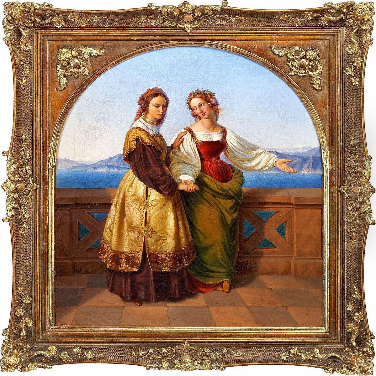 Die Beiden Leonoren Oil Painting by Eduard (Julius Friedrich) Bendemann