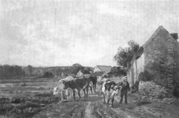 Vers Les Paturages Oil Painting by Theodore Levigne