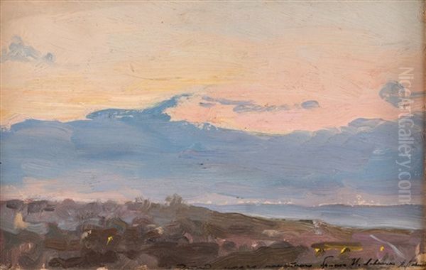 Crimean Sunset Oil Painting by Isaak Ilyich Levitan