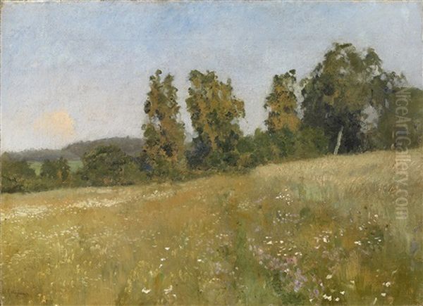Forest Meadow Oil Painting by Isaak Ilyich Levitan