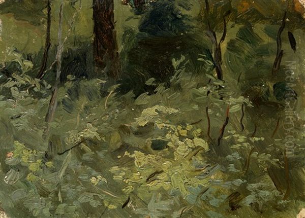 Woodland Oil Painting by Isaak Ilyich Levitan