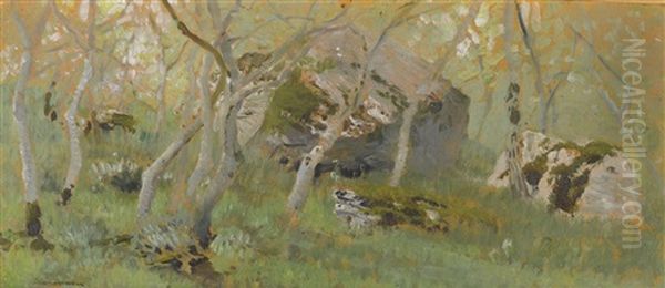 Woodland Study Oil Painting by Isaak Ilyich Levitan