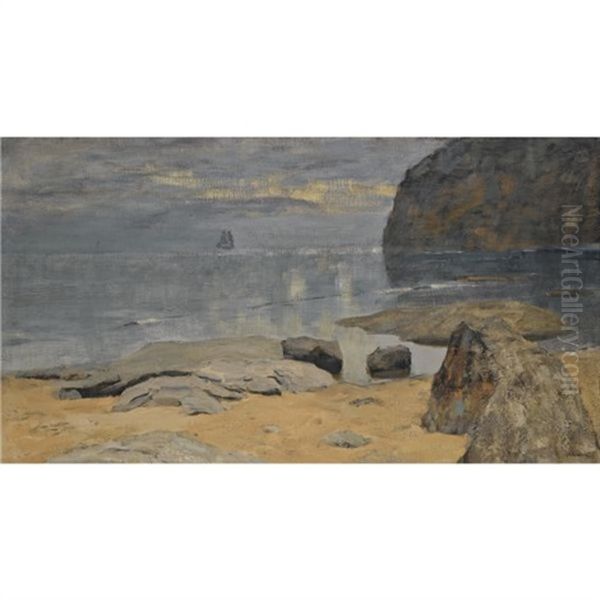The Coast At Twilight Oil Painting by Isaak Ilyich Levitan