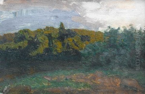 Cloudy Morning (study) Oil Painting by Isaak Ilyich Levitan
