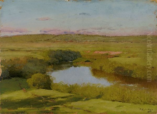 Steppen-flusschen Oil Painting by Isaak Ilyich Levitan