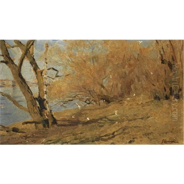 Lakeside Landscape Oil Painting by Isaak Ilyich Levitan