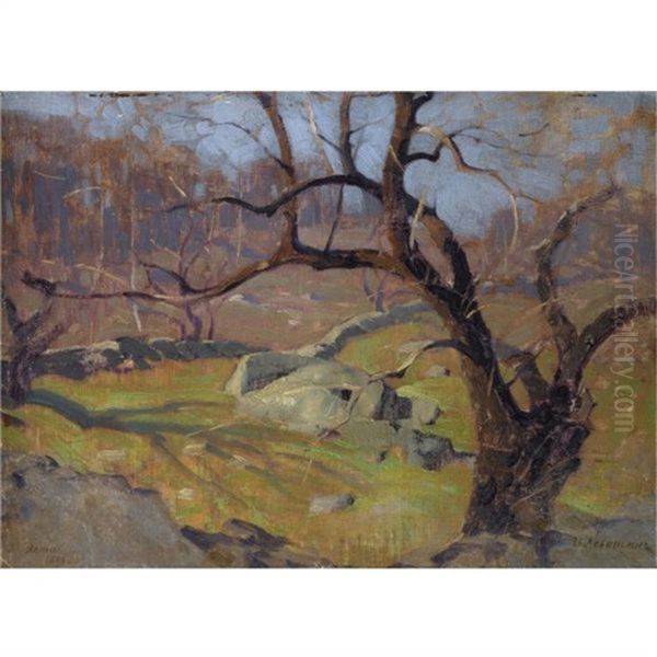 View Near Yalta Oil Painting by Isaak Ilyich Levitan