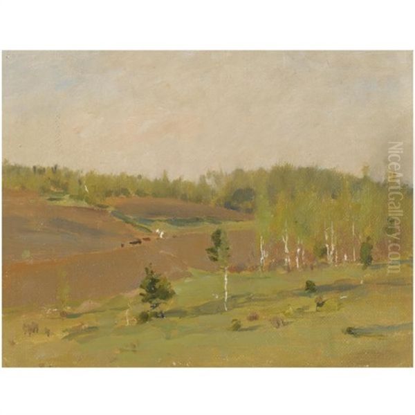 The Tilled Field, Spring Oil Painting by Isaak Ilyich Levitan