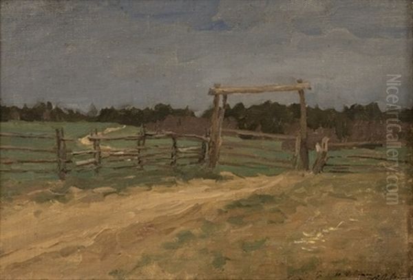 Summer Evening (study) Oil Painting by Isaak Ilyich Levitan