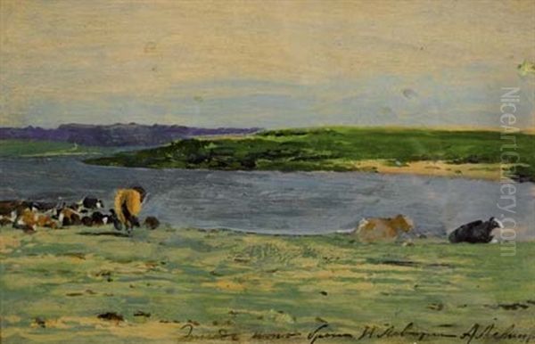 Flusslandschaft Oil Painting by Isaak Ilyich Levitan