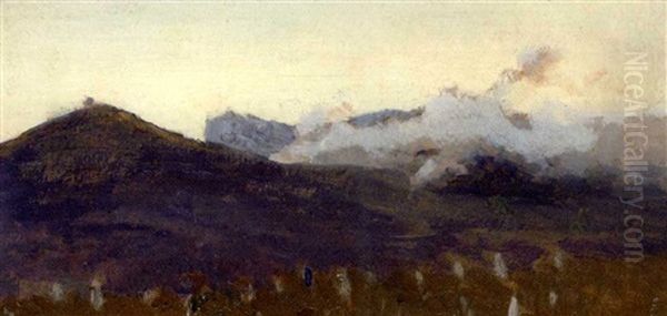 The Tatar Cemetery (study) Oil Painting by Isaak Ilyich Levitan